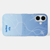 Blue Cyberspace Web 2.0 Case-Mate iPhone Hülle (Rückseite (Horizontal))
