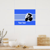 Blue Cycling Poster (Küche)