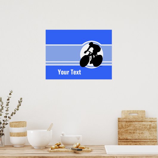 Blue Cycling Poster (Küche)