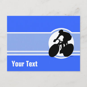 Blue Cycling Postkarte