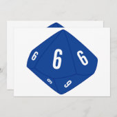 Blue D10 Tischnummer Card (Vorne/Hinten)