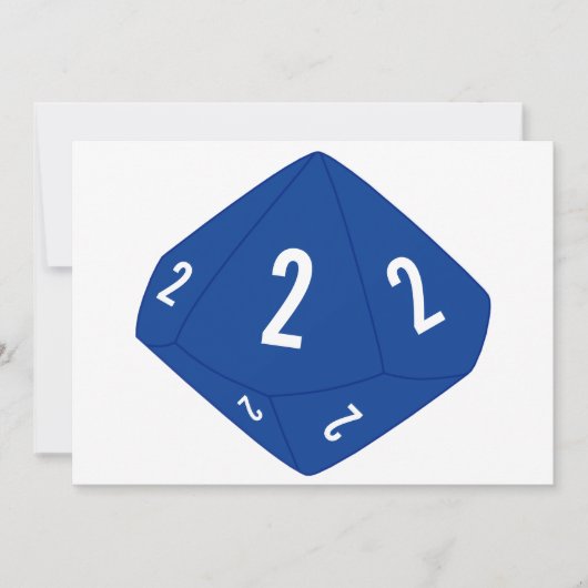 Blue D10 Tischnummer Card (Vorderseite)