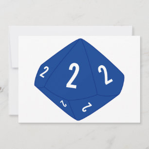 Blue D10 Tischnummer Card