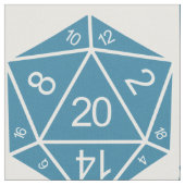 Blue D20 Dice Fabric Stoff (Nahaufnahme)