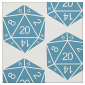 Blue D20 Dice Fabric Stoff (Muster)