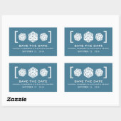 Blue D20 Dice Gamer Save the Date Stickers (Blatt)
