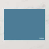 Blue D20 Dice Gamer Tischnummer Postcard (Rückseite)