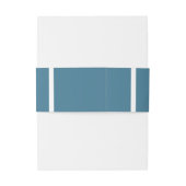 Blue D20 Dice Gamer Wedding Belly Bands Einladungsbanderole (Rückseitenbeispiel)