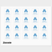 Blue D20 Dice Save the Date Stickers (Blatt)