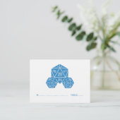 Blue D20 Dice Wedding Platzkarte (Stehend Vorderseite)