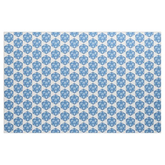 Blue D20 Fabric Stoff (Yard (91,4 cm))