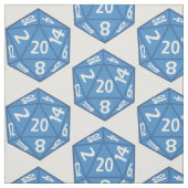 Blue D20 Fabric Stoff (Muster)