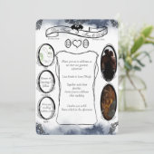 Blue D20 Tabletop RPG Fantasy Dice Wedding Invitat Einladung (Stehend Vorderseite)