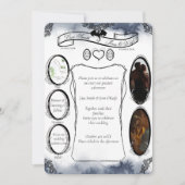 Blue D20 Tabletop RPG Fantasy Dice Wedding Invitat Einladung (Vorderseite)