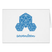 Blue D20 Würfel Tischnummer Card (Vorderseite (Horizontal))