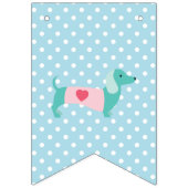 Blue Dackel Bunting Party Banner (Erste Fahne)