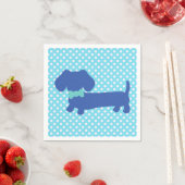 Blue Dackel Dackel Dog Party Napkins Serviette (Beispiel)