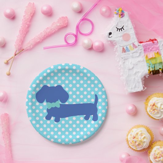 Blue Dackel Dackel Dog Party Paper Teller (Party)