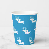 Blue Dackel Themed Party Pappbecher (Rückseite)