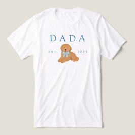 Blue Dada Golden Doodle Puppy Birthday Tri-Blend Shirt