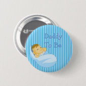 Blue Daddy zu Baby Shower Button (Vorne & Hinten)