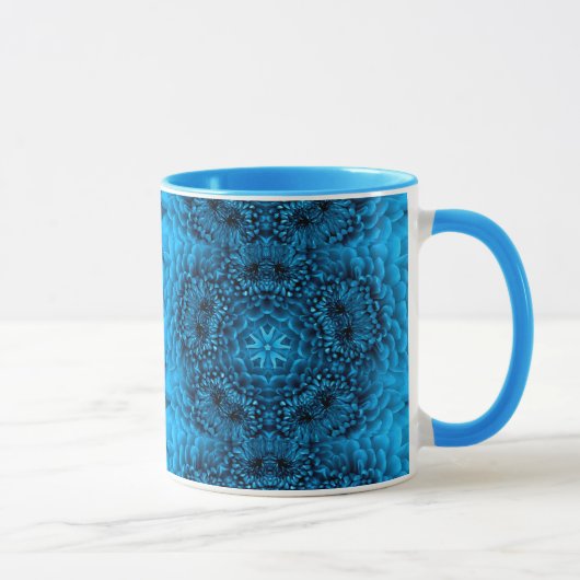 BLUE DAHLIA BLUME Abstrakt Tasse (Rechts)