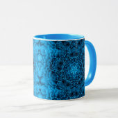 BLUE DAHLIA BLUME Abstrakt Tasse (VorderseiteRechts)