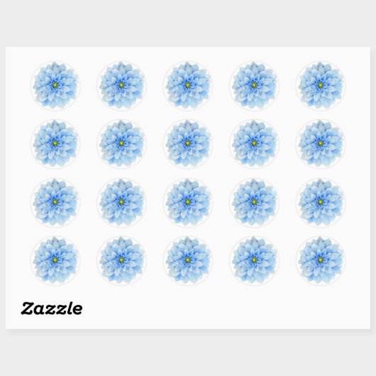 Blue Dahlia Blume Sticker (Blatt)