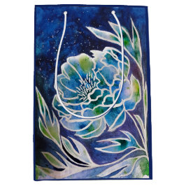 Blue Dahlia Handmade Navy Aquamarin Floral Waterco Mittlere Geschenktüte