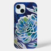 Blue Dahlia Navy Aquamarin Celestial Floral Waterc Case-Mate iPhone Hülle (Rückseite)