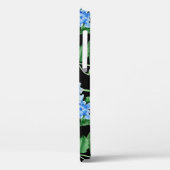 Blue Dahlia On Black Case-Mate iPhone Hülle (Rückseite / Links)