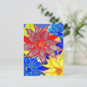 Blue Dahlia Postkarte (Stehend Vorderseite)