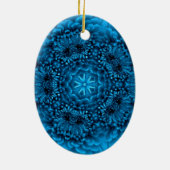BLUE DAHLIA SAPPHIRE MONOGRAM KERAMIKORNAMENT (Hinten)