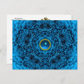 BLUE DAHLIA UND SAPPHIRE GEMSTONE Floral Postkarte (Vorne/Hinten)