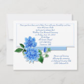Blue Dahlia Vow Renewal Einladung (Vorderseite)