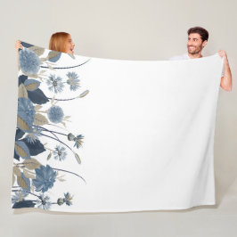 Blue Dahlias Cornflower Fleecedecke