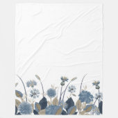 Blue Dahlias Cornflower Fleecedecke (Vorderseite)