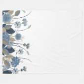 Blue Dahlias Cornflower Fleecedecke (Vorderseite (Horizontal))