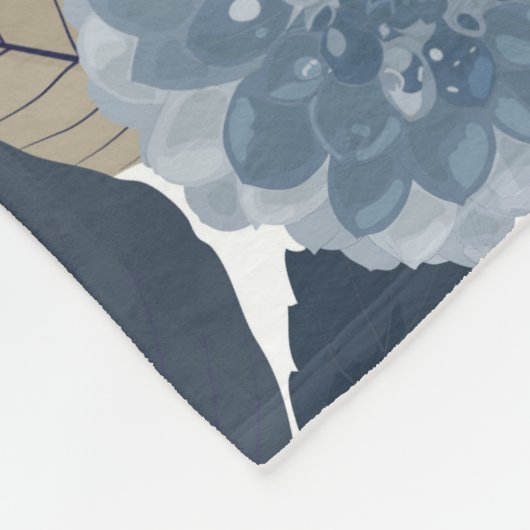 Blue Dahlias Cornflower Fleecedecke (Ecke)