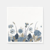 Blue Dahlias Cornflower Serviette (Vorderseite)