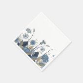 Blue Dahlias Cornflower Serviette (Ecke)