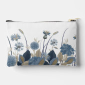 Blue Dahlias Cornflower Zubehörtasche (Rückseite)