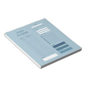 Blue Daily Planer To Do List Stilvoll Notizblock (angewinkelt)