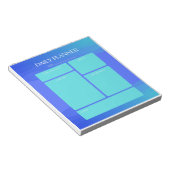 Blue Daily Planner Notepad Notizblock (angewinkelt)