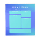 Blue Daily Planner Notepad Notizblock (Vorderseite)