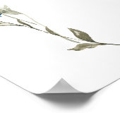 Blue Dainty Wild Blume Brautparty Begrüßungszeiche Poster (Ecke)