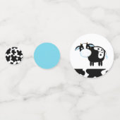 Blue Dairy Cow Baby Shower Confetti Konfetti (Rückseiten)