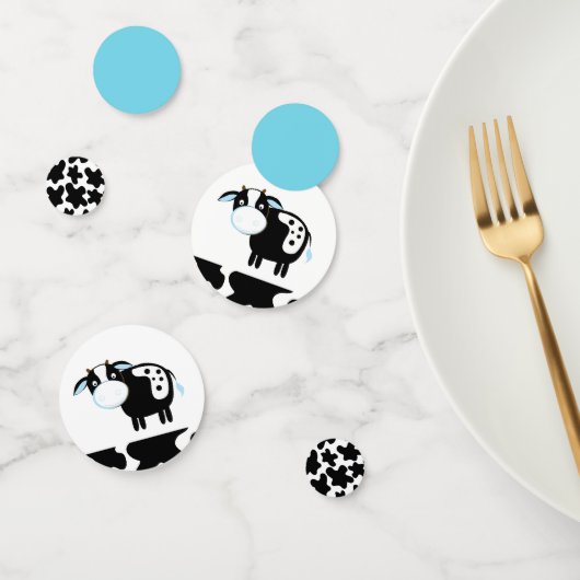 Blue Dairy Cow Baby Shower Confetti Konfetti (Gruppe)
