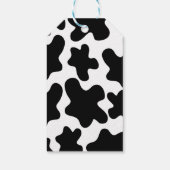 Blue Dairy Cow Baby Shower Tag Geschenkanhänger (Rückseite)