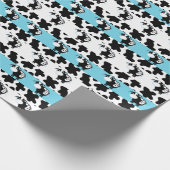 Blue Dairy Cow Baby Shower Wrapping Paper Geschenkpapier (Ecke)